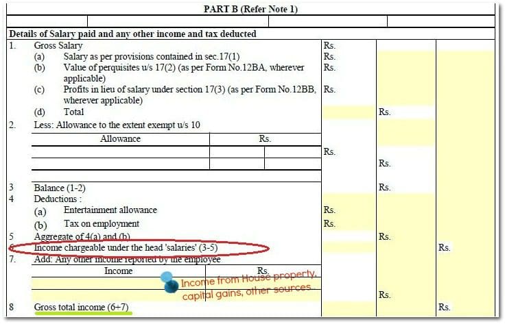 Form 16 Part B section pic