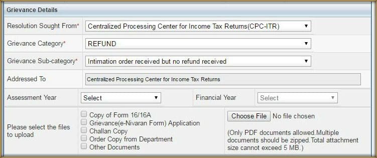 enivaran categories income tax refund tds pan form 26AS ITR Tax demand notice EVC pic