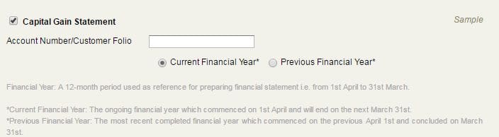 Franklin Templeton Capital Gain statement online