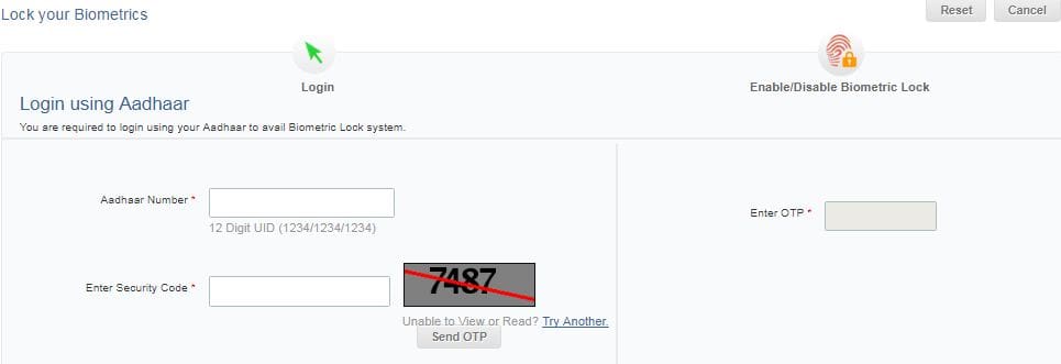 How to lock and unlock Aadhaar card aadhaar number biometrics online