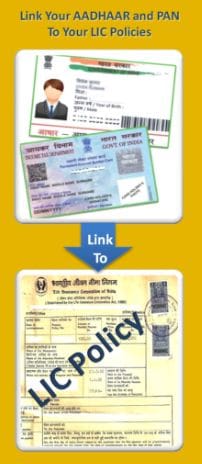 How to link aadhaar numbre to my lic insurance policy online offline procedure