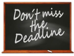 dont miss the deadline