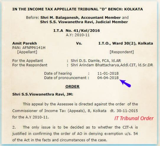 Download ITAT Tribunal order Can Capital Gains on Sale of House be used to pay Home Loan Can You Take A Home Loan And Also Claim LTCG Tax Exemption On Sale of Real estate property pic