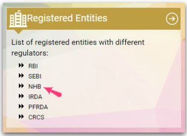 RBI Sachet portal NHB registered entities pic