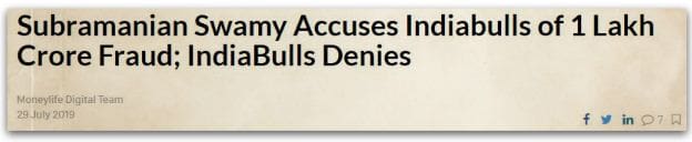 subramanian swamy accuses indiabulls housing of wrongdoing pic