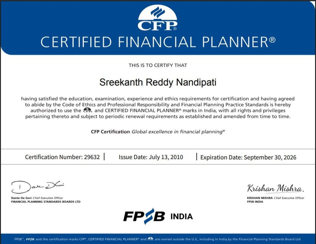 CFP Renewal certification Sep 2026